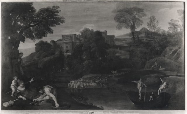 Anonimo — Zampieri Domenico - sec. XVII - Paesaggio con figure — insieme